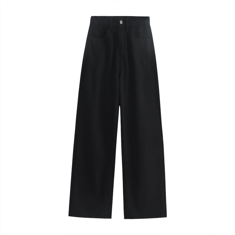 Pear-shaped Wide-leg Jeans For Women, New Spring Models For Women, Small Straight-leg Loose-fitting, High-rise Floor-length Pants