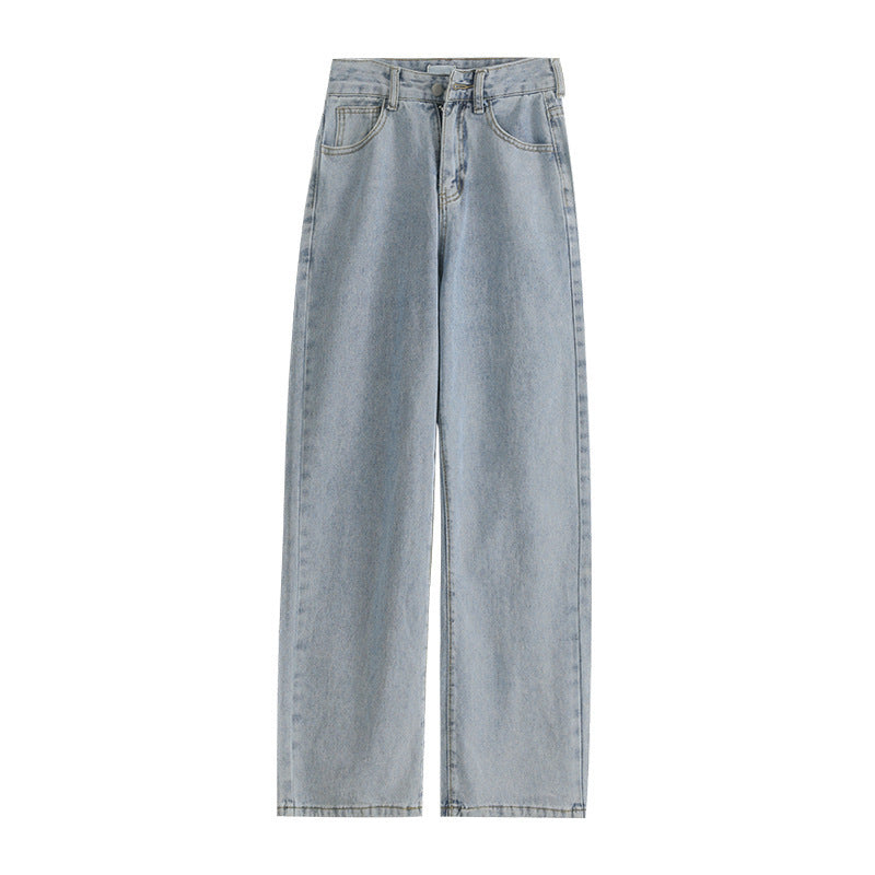 Pear-shaped Wide-leg Jeans For Women, New Spring Models For Women, Small Straight-leg Loose-fitting, High-rise Floor-length Pants